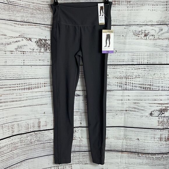 Mondetta Leggings Womens Sz XS performance Gray active luxury stretch pocket New - Picture 3 of 13